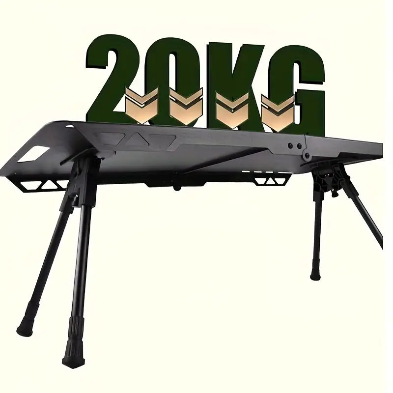 Black Liftable Folding Table: Lightweight Aluminum Alloy Portable Camping Table