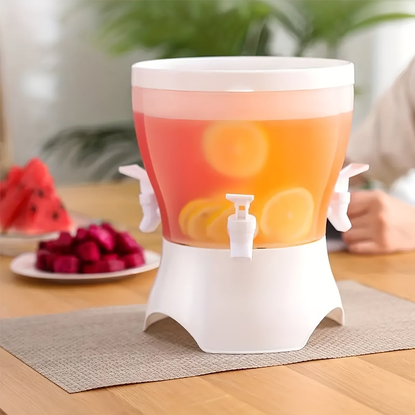 Rotary Beverage Dispenser with 3 Compartments