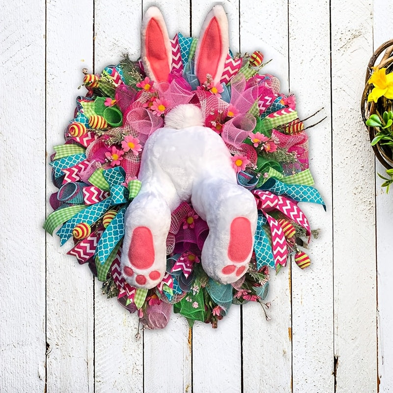 Classic Easter Bunny Wreath Door Decor