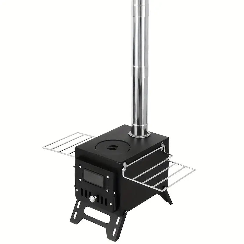 Portable Black Outdoor Stove with Fireplace