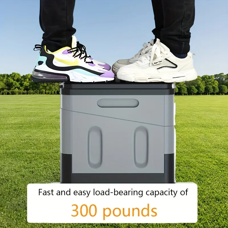 Portable Outdoor Toilet - Foldable and Movable (Grey)