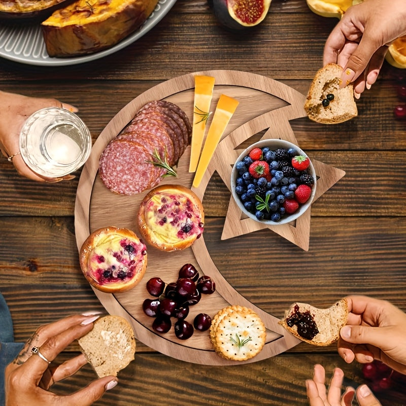 Wooden Ramadan Tray for Dining Table Decoration