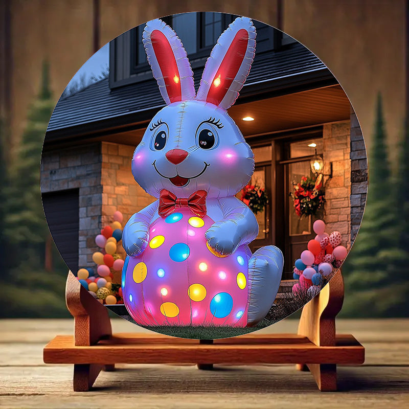 Polka-Dot Egg Inflatable Easter Bunny