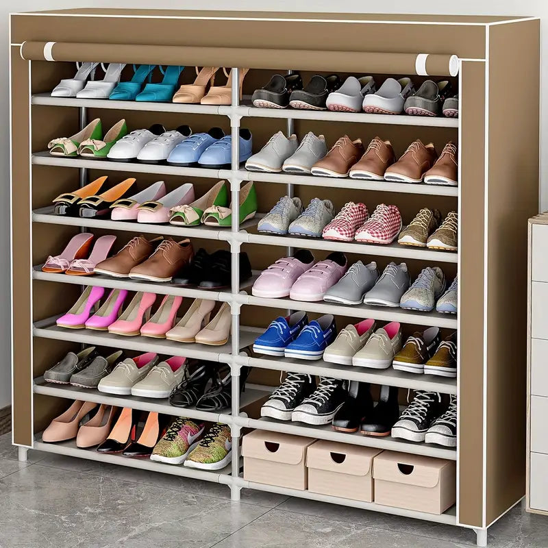 Safeguard your shoes with this dust-proof cabinet, keeping them clean and organized