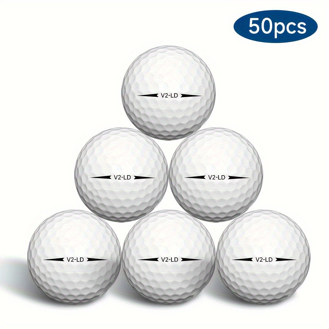 2-Ply Golf Balls with 332 Dimples (50pcs)