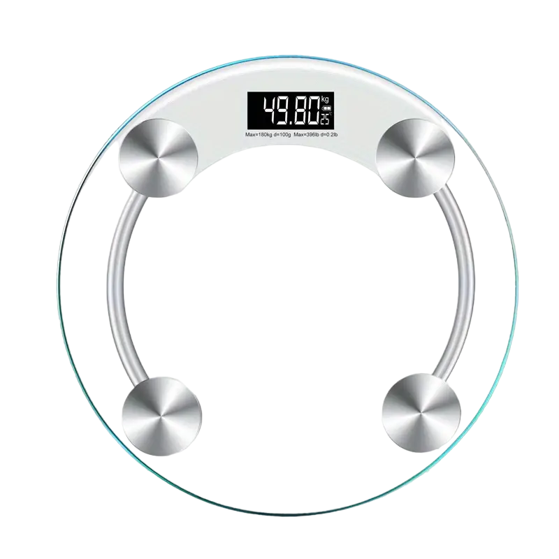 1pc Smart Digital Bathroom Scale with LCD Display, 180kg Capacity - White