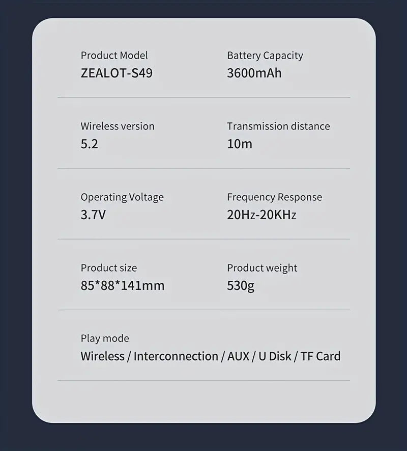 Wireless Outdoor Portable Subwoofer Speaker