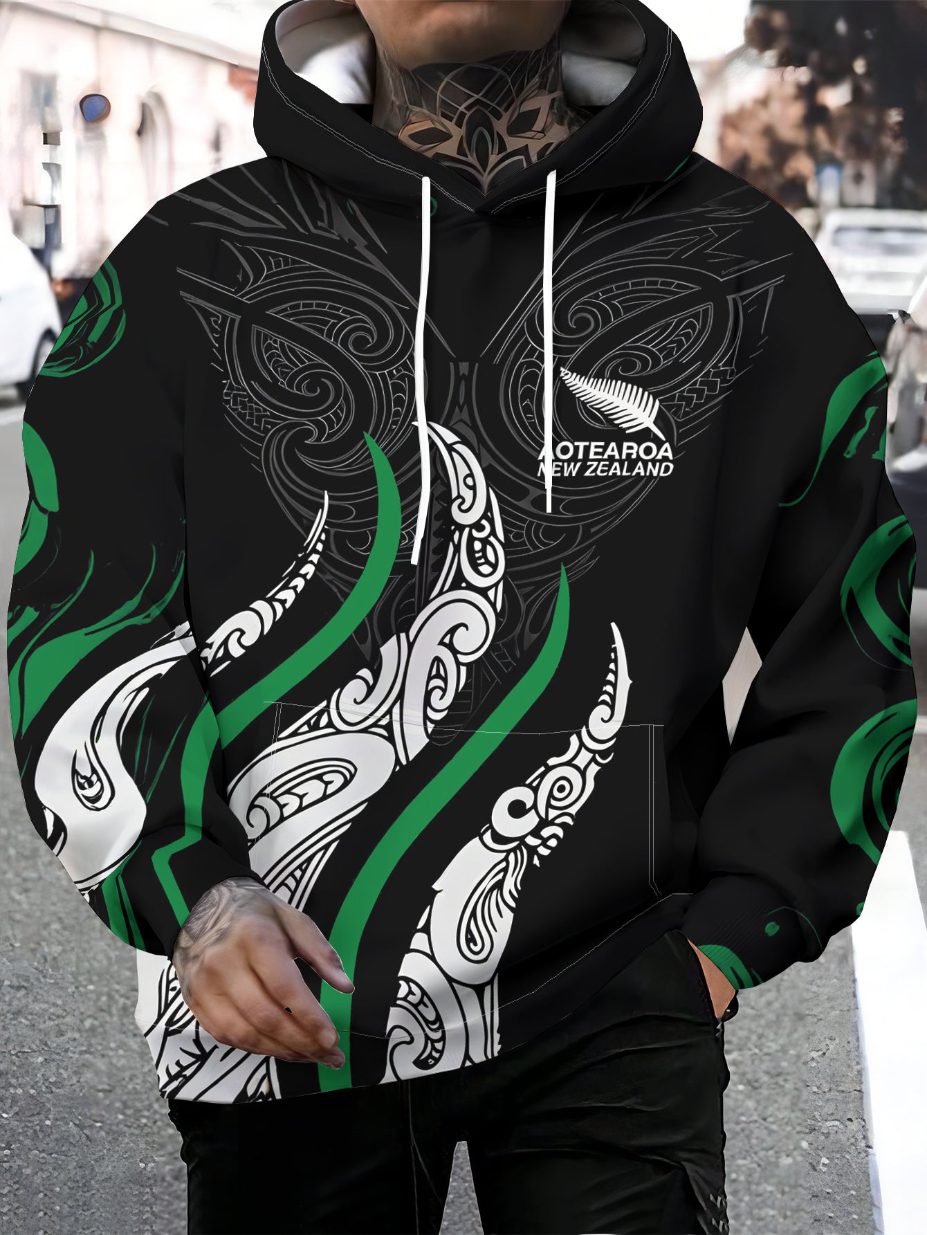 Maori Totem Pattern Athletic Hoodie