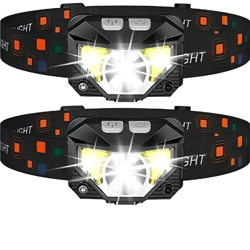 2-Pack Ultra Bright LED Rechargeable Headlight with Motion Sensor