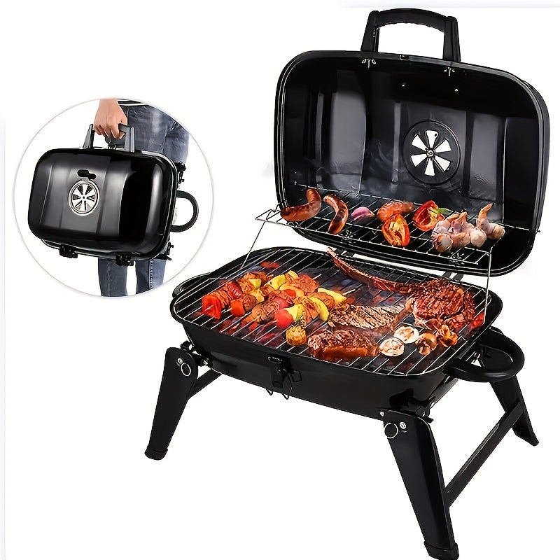 Cast Iron Charcoal Grill for Outdoor BBQ