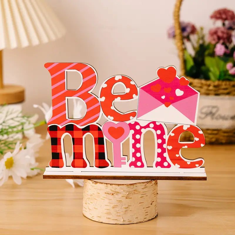 Romantic Wooden Ornaments Set(Be Mine) - Heartfelt Scene Enhancements