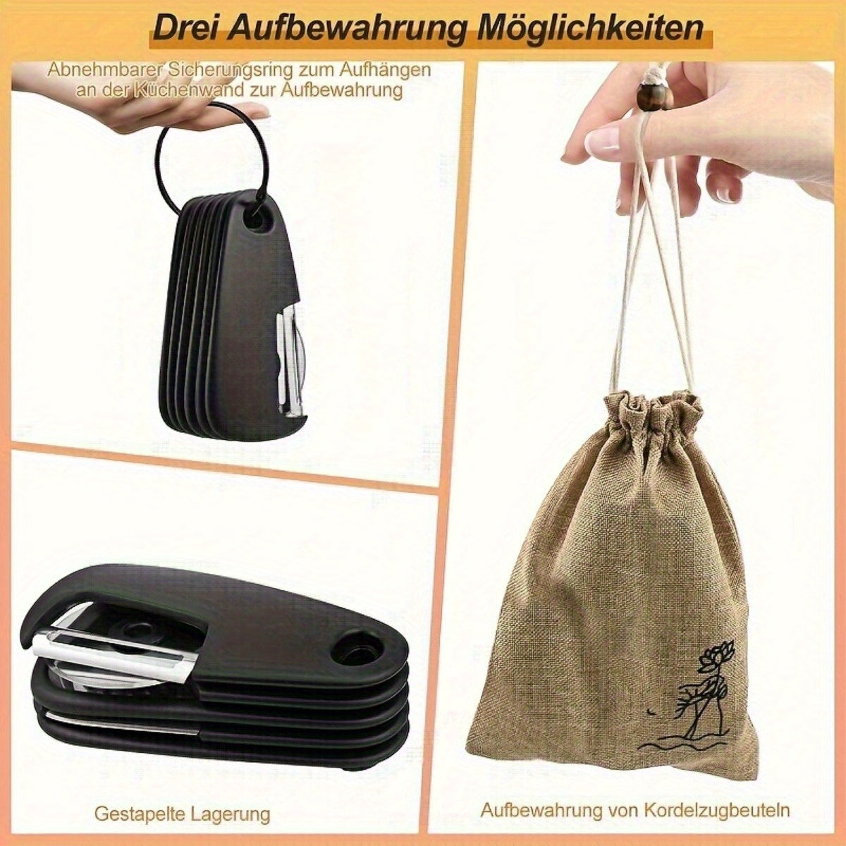 Kitchen Gadget Set Stainless Steel for RV & Camping (6pcs)