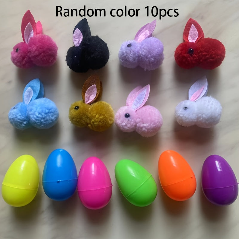42pcs Colorful Easter Eggs with Stuffed Bunny Animals