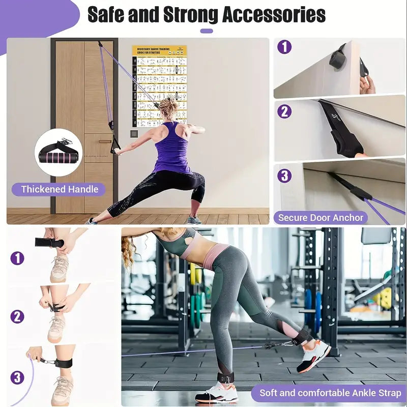 16pcs Resistance Bands Set