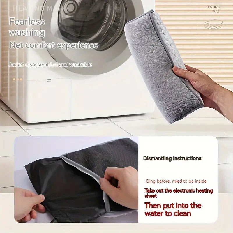 USB-Powered Heating Set - Blanket, Foot Pad, Seat Cushion (Gray)