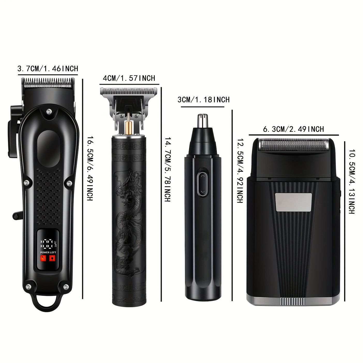 Men's Haircutting Kit USB Rechargeable Trimmer (4pcs)