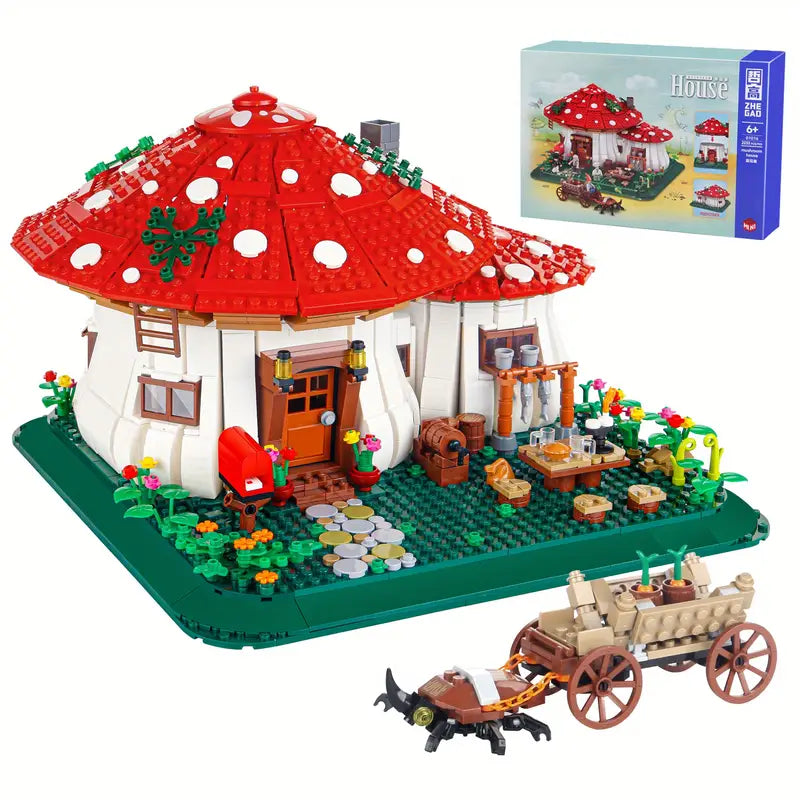 Mushroom House Building Blocks