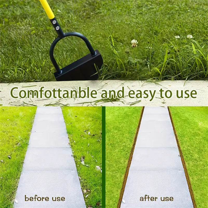 Full Steel Stand Up Garden Edger: Efficient Lawn Trimming with T Grip