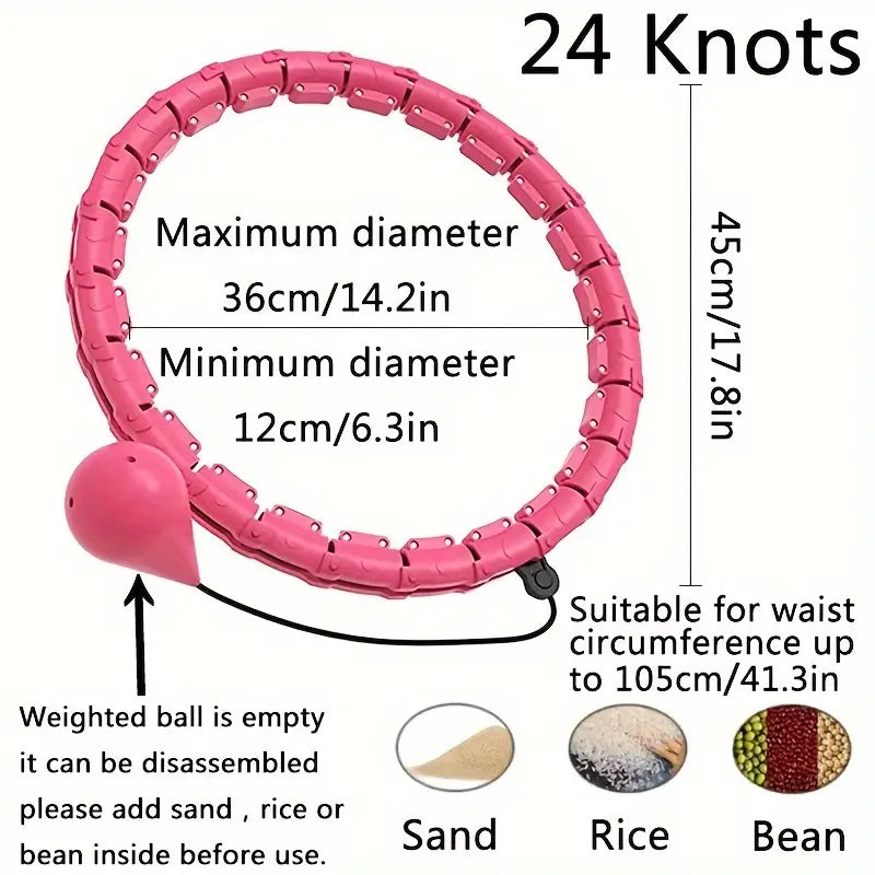 Adjustable Weighted Fitness Hoops for Effective Abdomen Workout