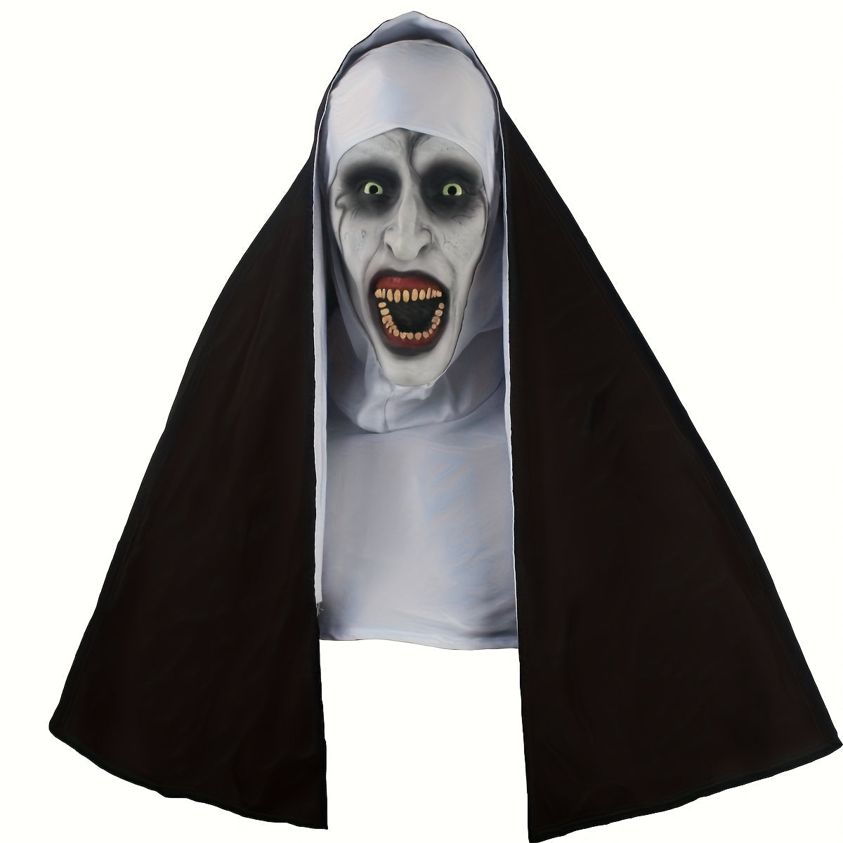 Nun Mask Horror Costume for Adults