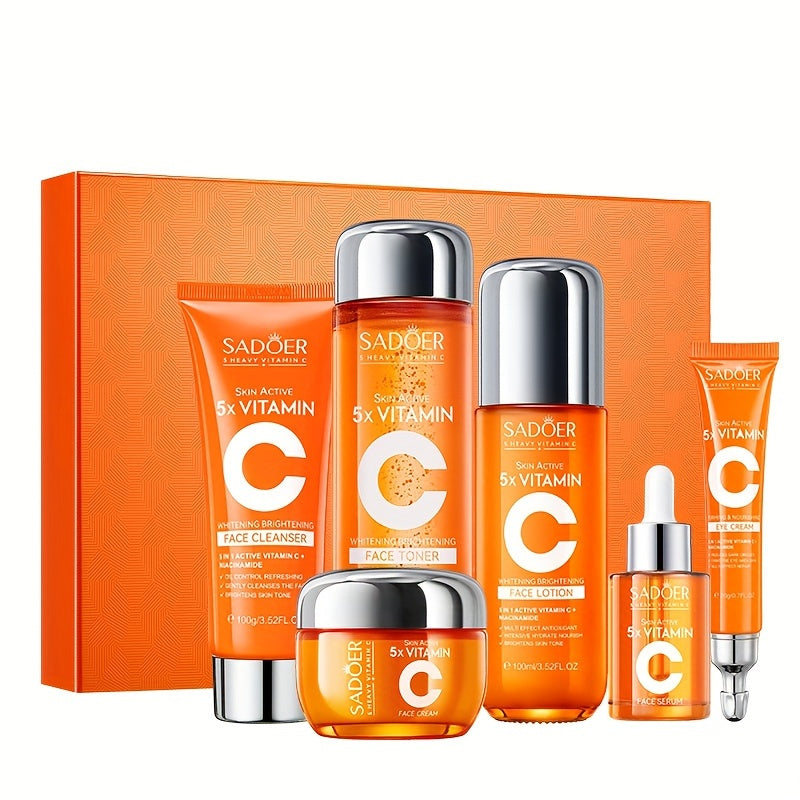 Vitamin C Hydrating Facial Skincare Set (5-in-1)