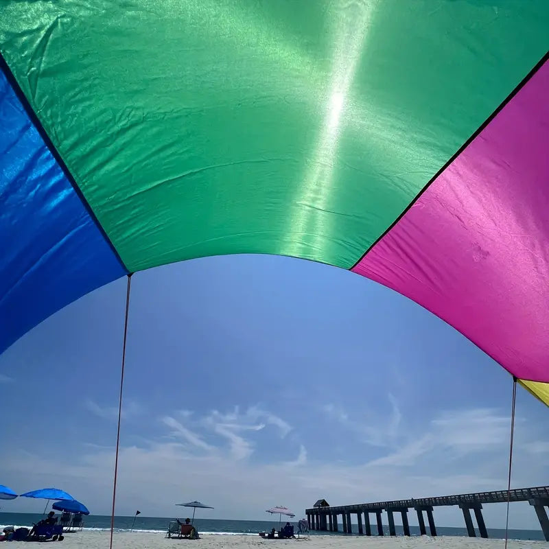 Rainbow Suncover Beach Tent - Patented Design, 10.5' x 11.5', Fits 4-6 Adults