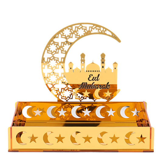 Elegant Crescent Moon & Star Acrylic Tray