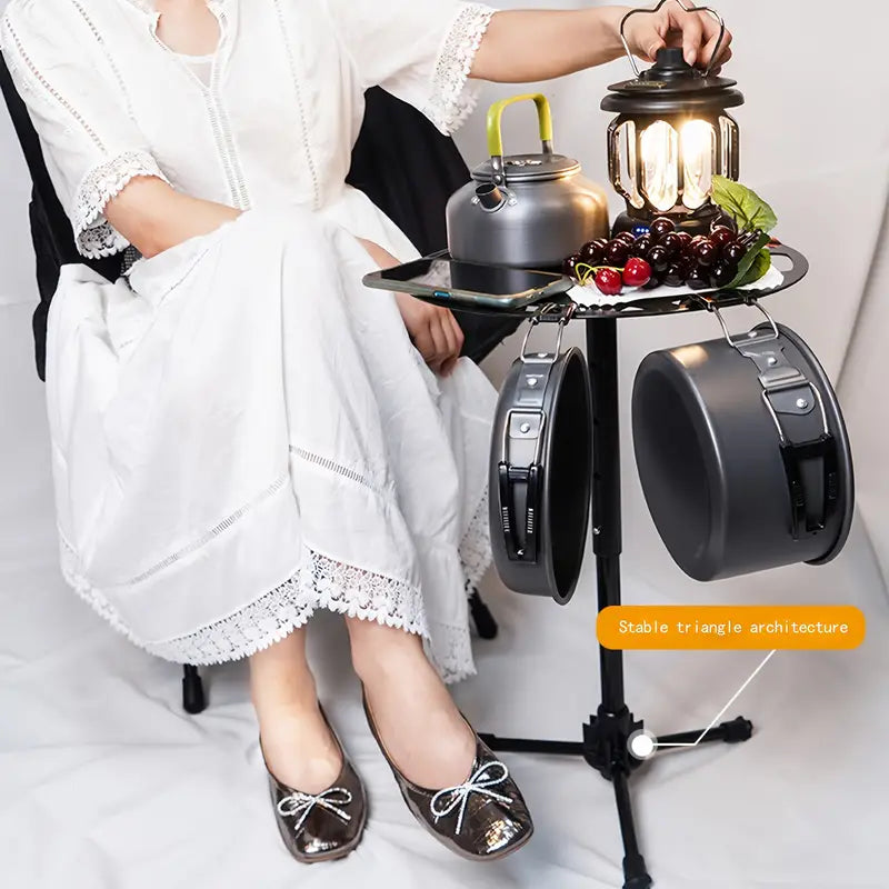 Portable Multifunctional Aluminum Alloy Tripod Table - Adjustable & Foldable