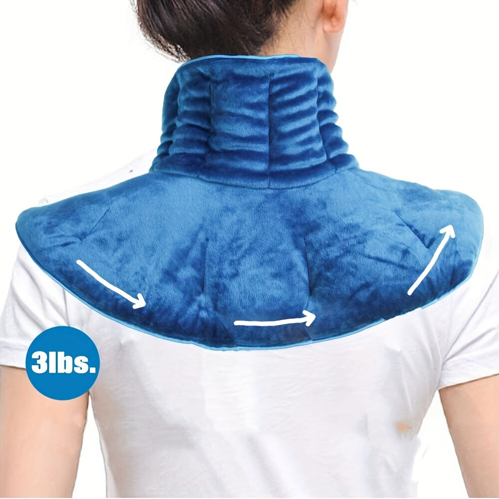 Weighted Neck and Shoulder Wrap - Hot & Cold Therapy(Blue)