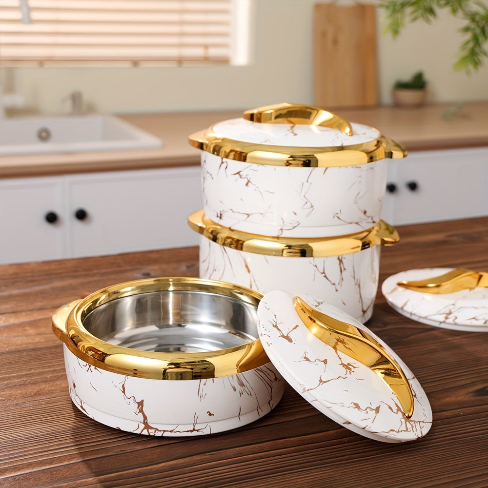 Golden Thermal Food Warmer Set (3pcs)