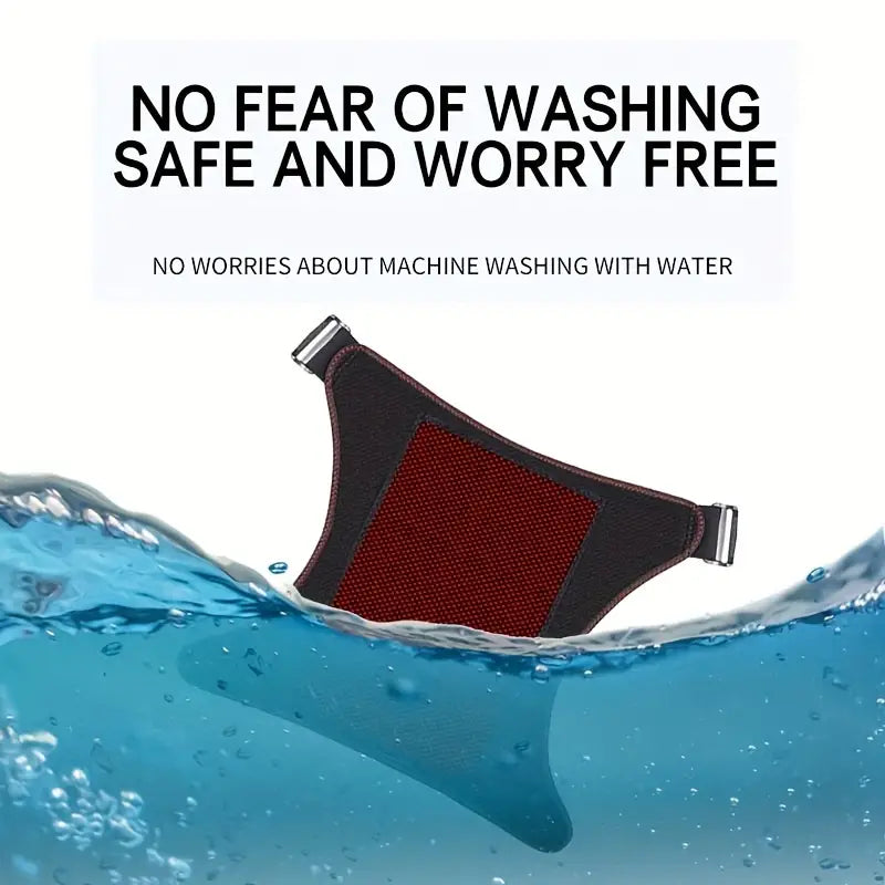 1pc USB Heated Hip Support Brace with Vibrating Massage and Adjustable Strap