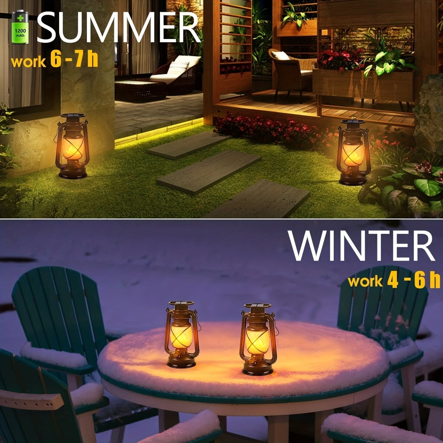 Solar Vintage Horse Lantern (2PCS)