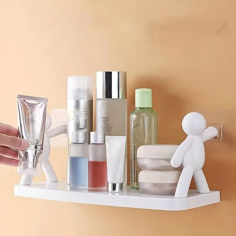 Pure Elegance: 2pcs White Floating Shelves for Your Bathroom Oasis