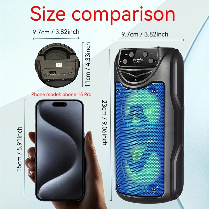 Portable Outdoor Wireless Speaker with LED Lights