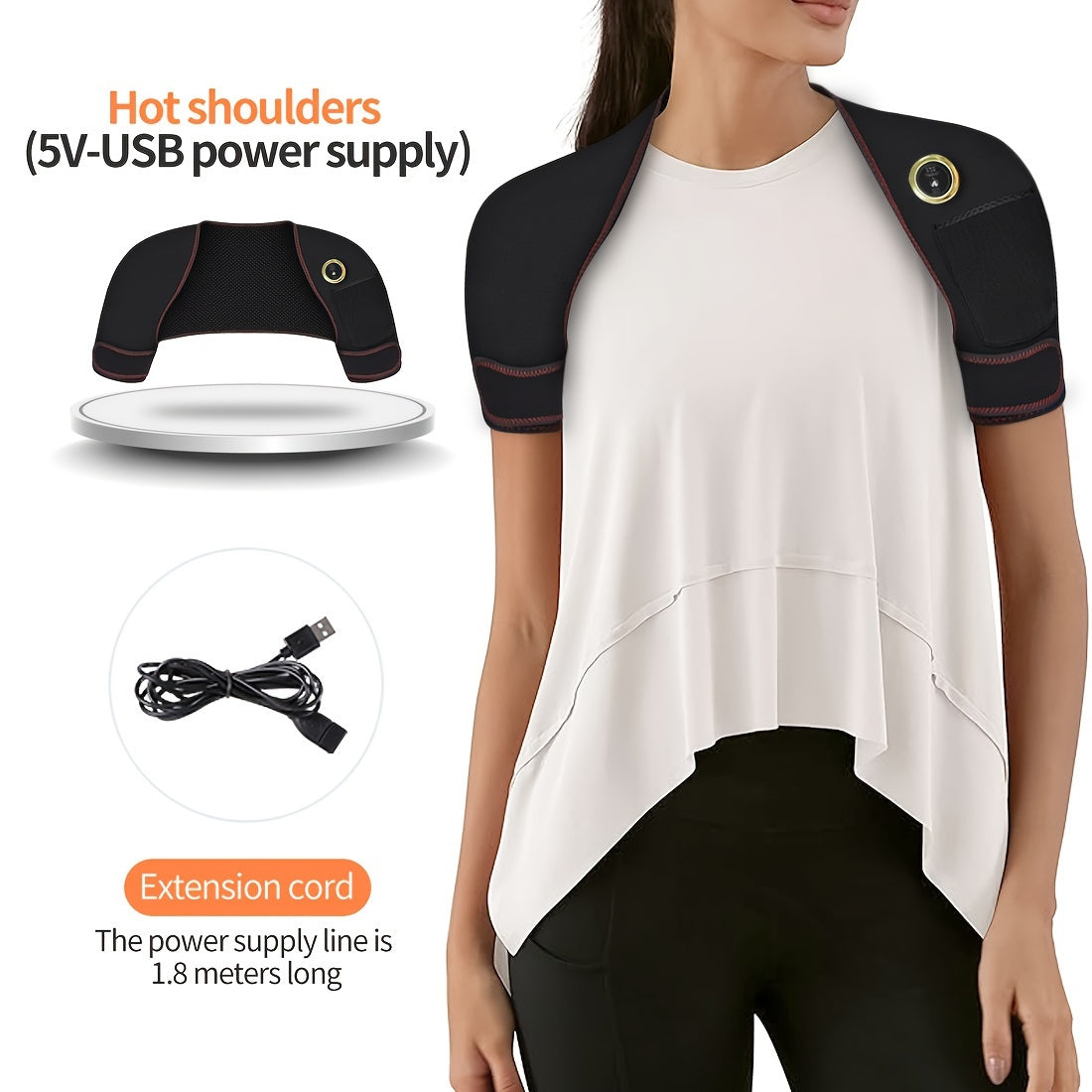 Dual Shoulder Heating Massager USB Temperature Control