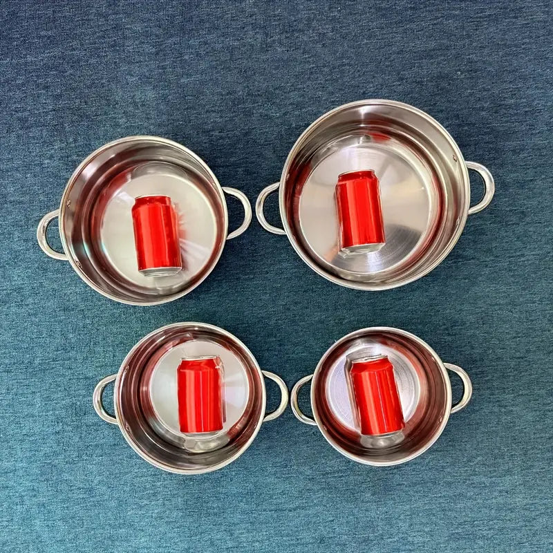 Premium 8-Piece Stainless Steel Pot Set - Heavy-Duty