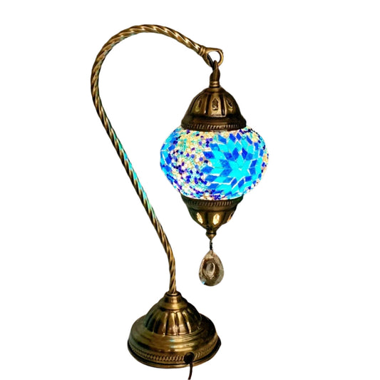 Swan Glass Table Lamp USB Powered