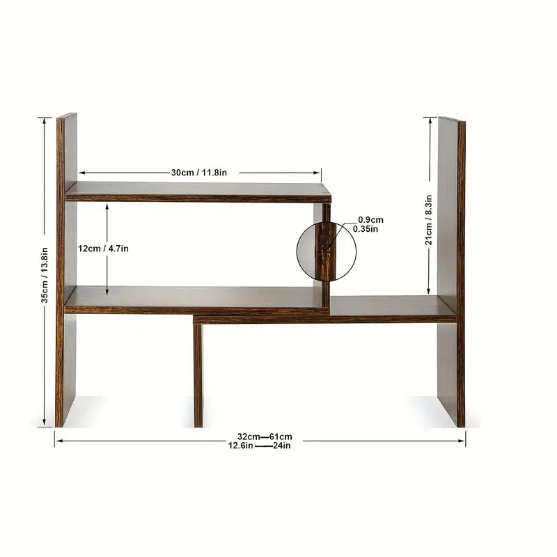Minimalist Desktop Bookshelf - Compact Office Storage Solution