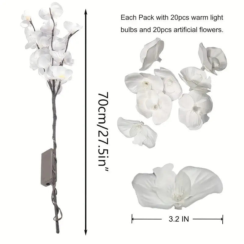 1pc-20 LED White Willow Branch Lights