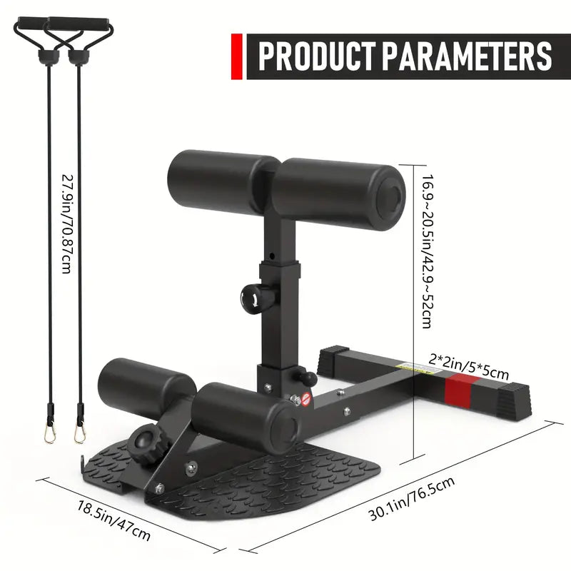 1pc Squat Training Machine - Sit-up Auxiliary Device - Black