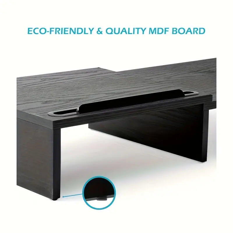 Adjustable Dual Monitor Stand Riser - Extra Long Office Desktop Organizer for 2 Monitors (Up to 48.2")