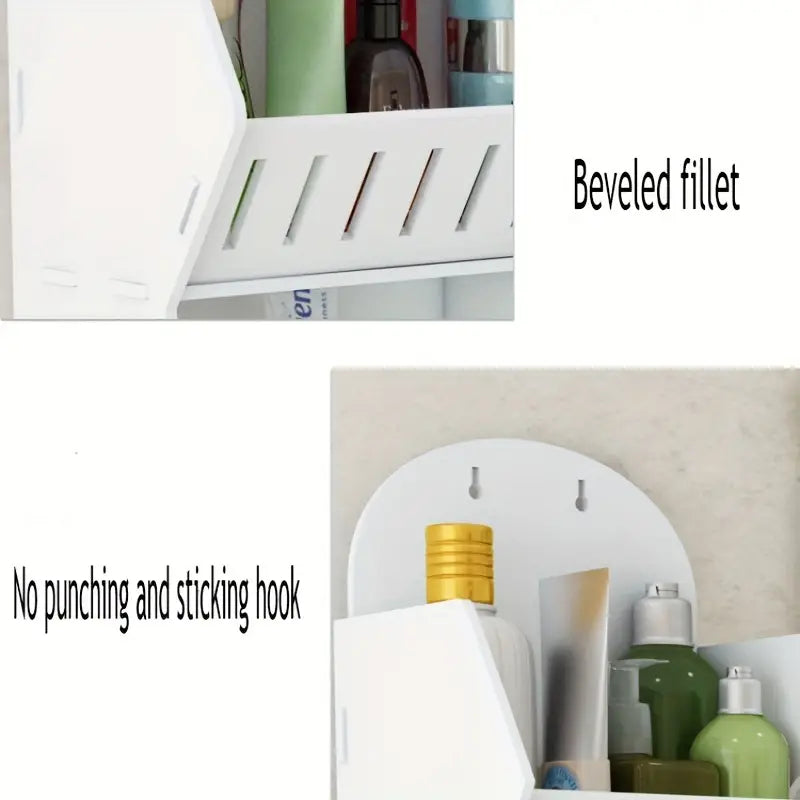 Vinyl Hanging Bathroom Storage Rack - Shelf Butterfly Large