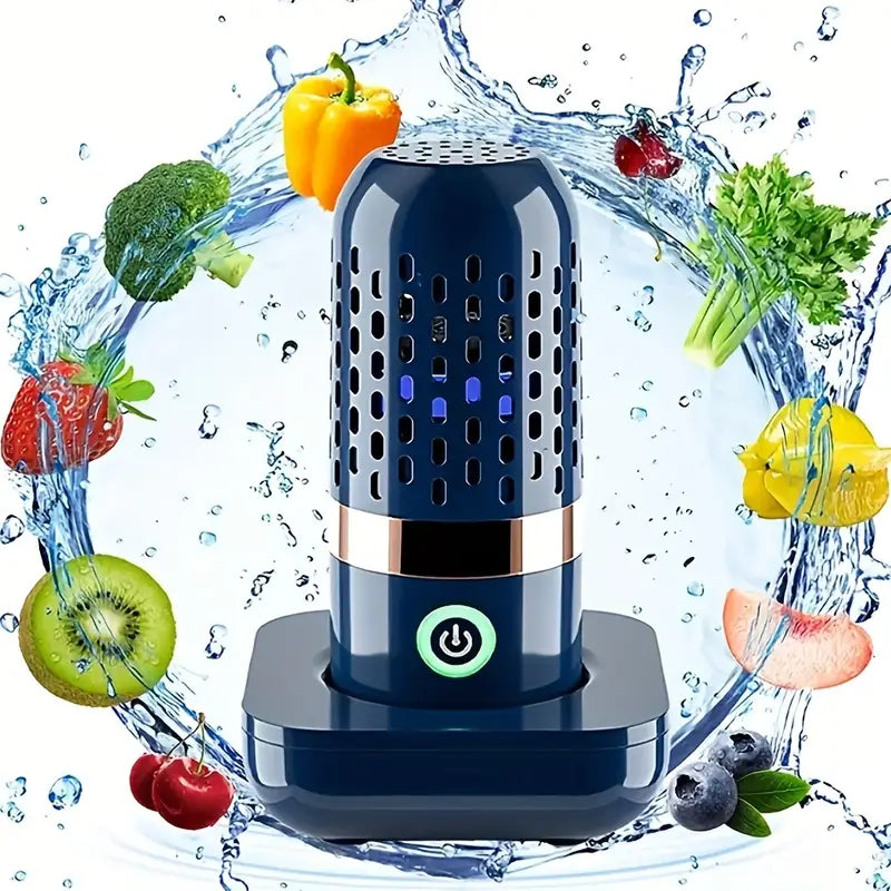 Fruit and Vegetable Purifier - OH-Ion Capsule: Fast, Portable, and Wireless- Blue