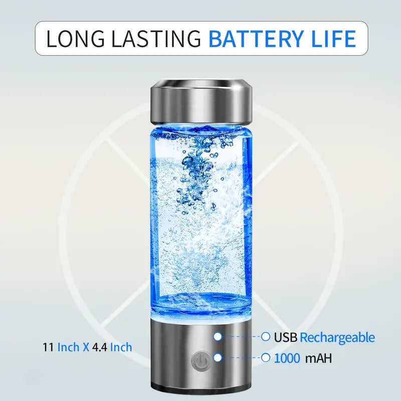 Portable Hydrogen Water Bottle Ionizer - Rechargeable Water Glass Cup