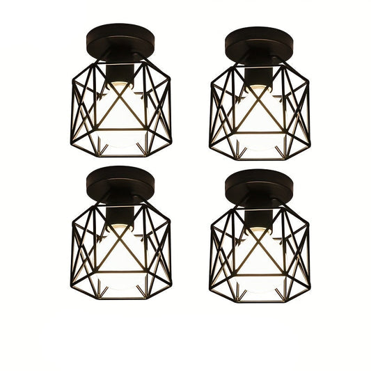 Ceiling Lights Geometric Metal Fixtures (4PCS)