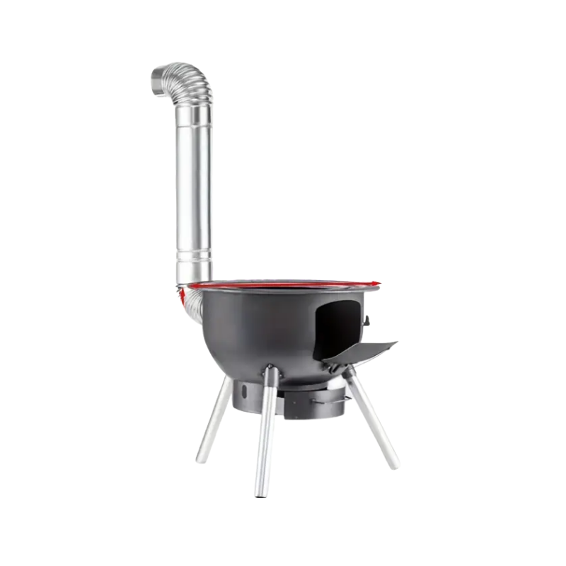 Portable Cast Iron Firewood Stove for Outdoor Cooking