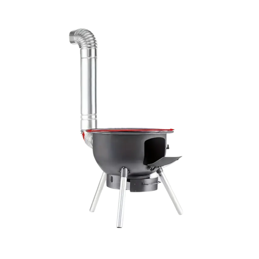 Portable Cast Iron Firewood Stove for Outdoor Cooking