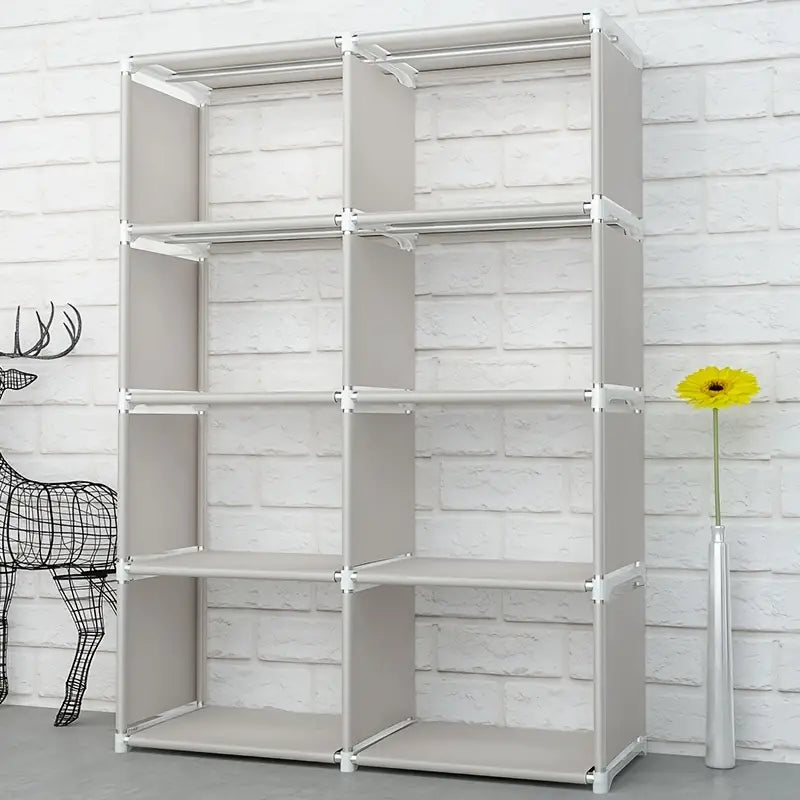 Discover the perfect blend of form and function in this double-grid bookshelf