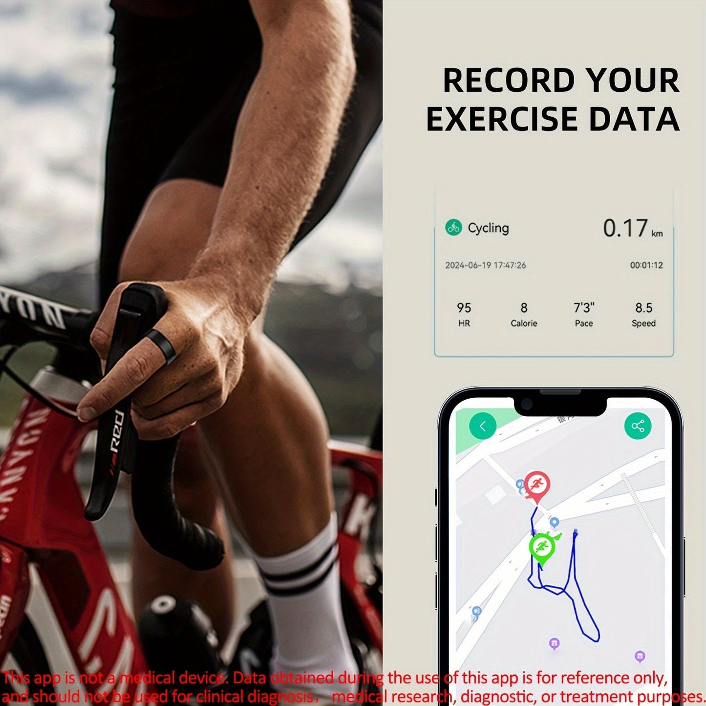 Smart Fitness Ring with Charging Case - Gold