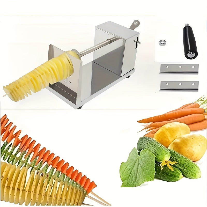 Potato Tower Slicer with Manual Stainless Steel